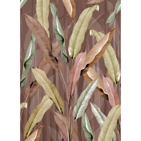 Art for the Home  - Fototapeten - Blätter - Rosa - 280cmx200cm