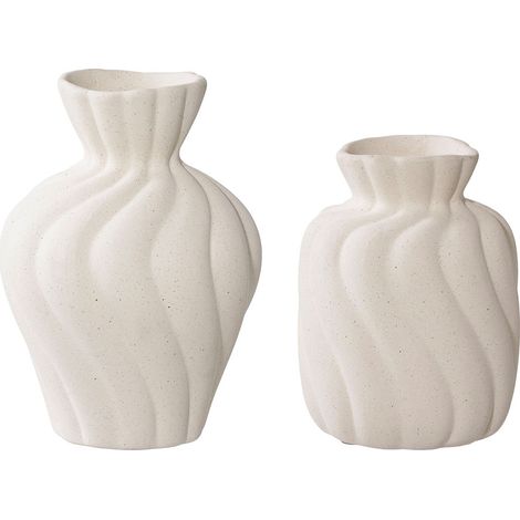 Évora Vase Set von 2 weiß. (1/5)