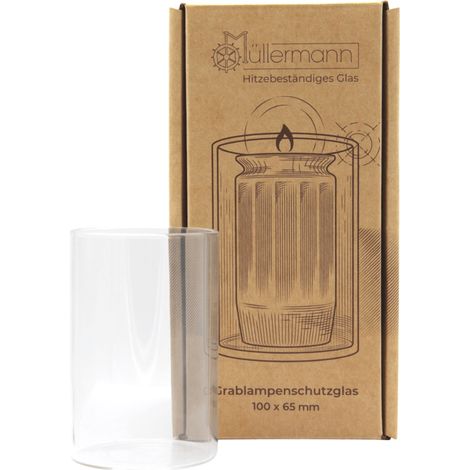 Schutzglas für 3 Tage Grablichter Ø 6,1 x 6,5 cm Grabkerze (1/2)