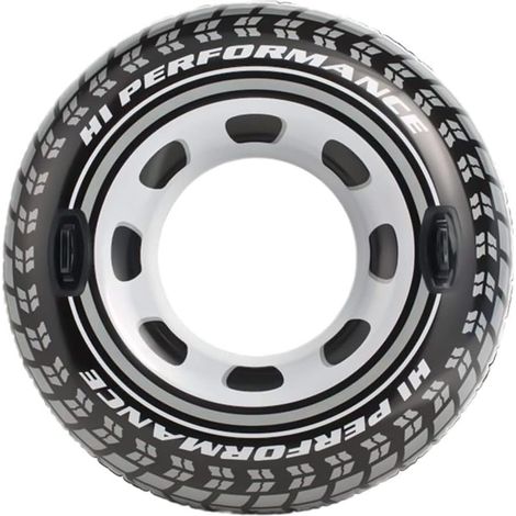 Zwemband opblaasbaar truckband 114 cm, Bouée de pneu avec poignée Anneau de natation de pneu créatif gonflable en PVC (1/5)