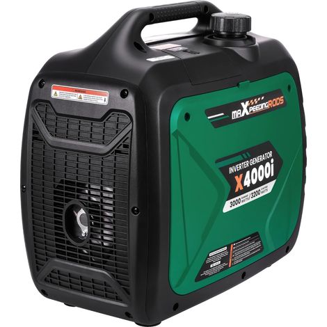 Generador inversor portátil, funcionamiento silencioso, color verde oscuro. (1/2)