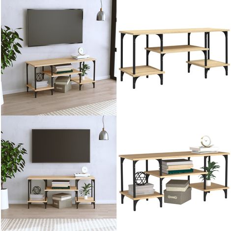 TV-Schrank Sonoma-Eiche 102x35x45,5 cm Holzwerkstoff - Holzwerkstoff - Sonoma-Eiche