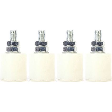 4 pcs Guide Porte Coulissante, 40 x 40,Olive or Guide Rollers for Sliding Doors, Sliding Door Guides or Other Applications, Plaque de Guidage Nylon,Fixation avec Tige Filetée (1/4)