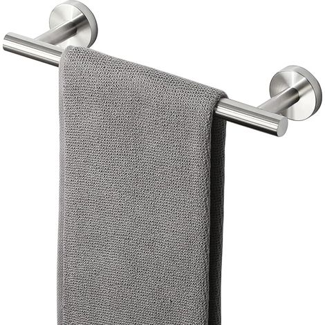 30CM Porte Serviette Mural Salle de Bain, Support Serviette Robuste en Acier Inoxydable pour Cuisine Penderie Entrée, Brossé (1/4)