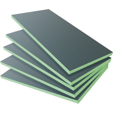 Pannello di Costruzione da Piastrellare in Estruso Polistrirene Rigido per l’Isolamento della Casa e del Bagno Dimensione 1250x600X40 mm (5 pezzi / set)