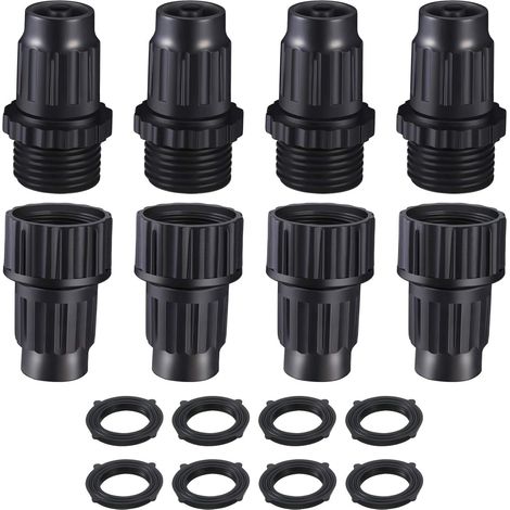 Set mit 4 dehnbaren 1,9 cm Schlauchreparatursets für Gartenschläuche mit 8 Gummidichtungen (1,9 cm) (1/5)