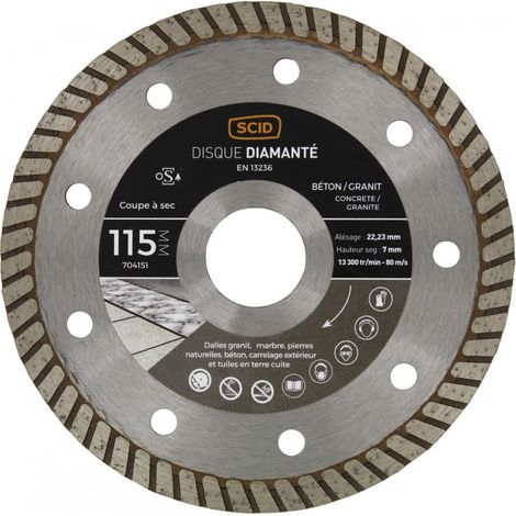 Disco in cemento granito scanalato 115 22,23