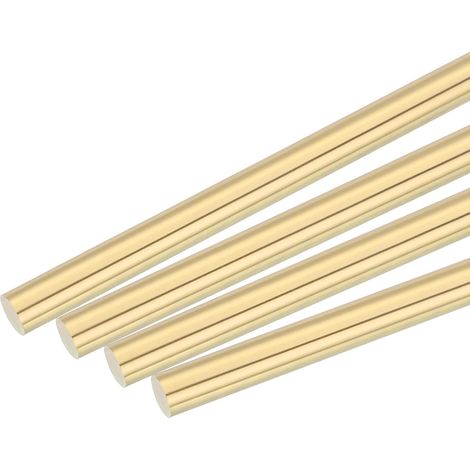 Pack De 4 Barre Ronde Pleine En Laiton 8mm/0.31 Pouce De Diamètre (1/5)
