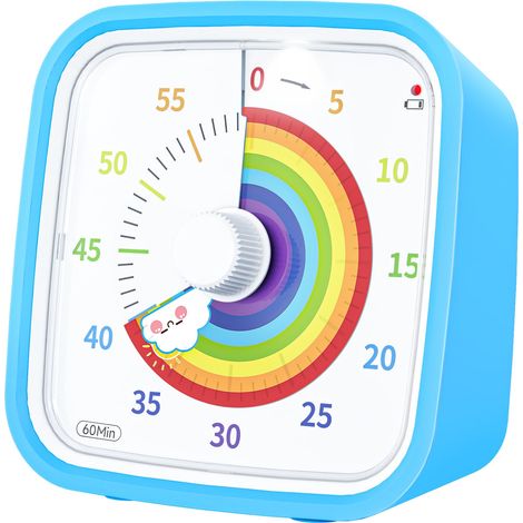 Temporizadores visuales de 60 minutos con estuche protector, temporizador de cuenta regresiva para el aula, el hogar y la cocina (1/5)