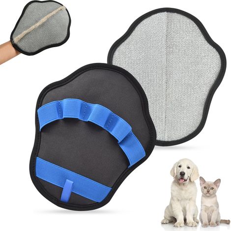 Gant anti-poils pour animaux (Chats et Chiens) — Gant de toilettage électrostatique réutilisable et amélioré pour canapés, tapis, sièges de voiture et vêtements (Un gant)
