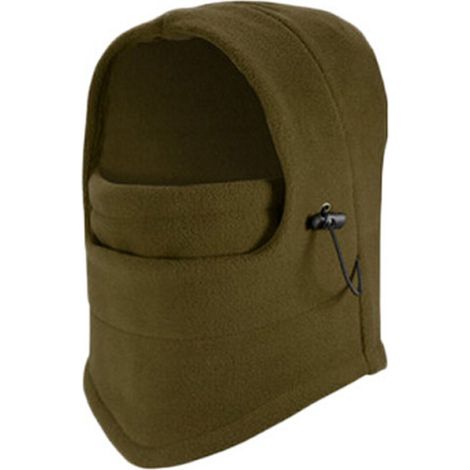 Masque Intégral Visage Et Cou - Polaire Chaude Élastique Avec Cordon Réglable - Pour Sports Hivernaux Et Activités Extérieures - 1 Pièce (1/5)