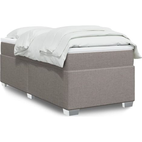 Boxspringbett mit Matratze Taupe 80x200 cm Stoff (1/5)