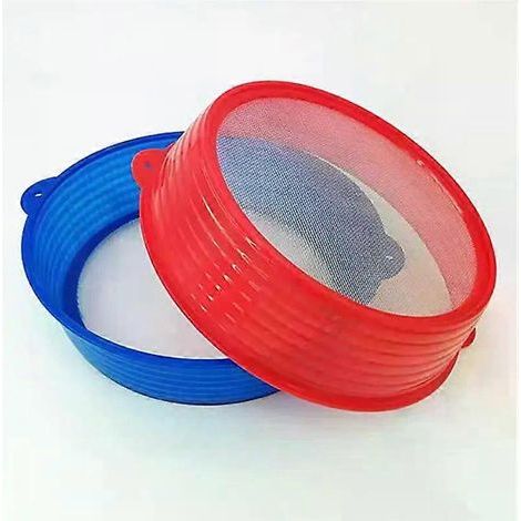 HONORNIC - Lot de 1/3/5 ustensiles de cuisine : tamis à farine rond en plastique de 19 cm, réutilisable, pour la préparation du café.