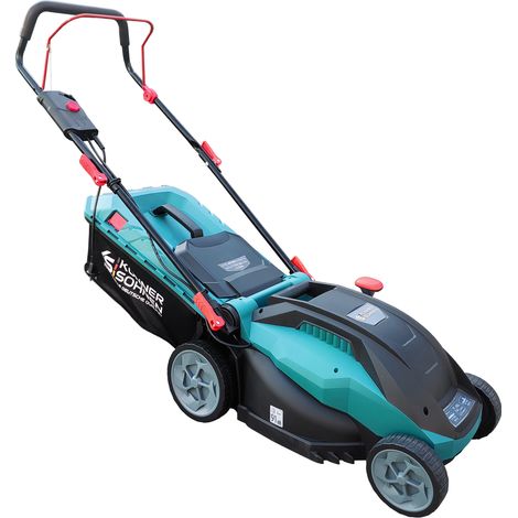Cortacésped eléctrico Könner & Söhnen KS 38LM16-BL, 1600 W, motor sin escobillas, ancho de corte de 38 cm, altura regulable, cesta recolectora de 40 L, máxima eficiencia y durabilidad. (1/5)