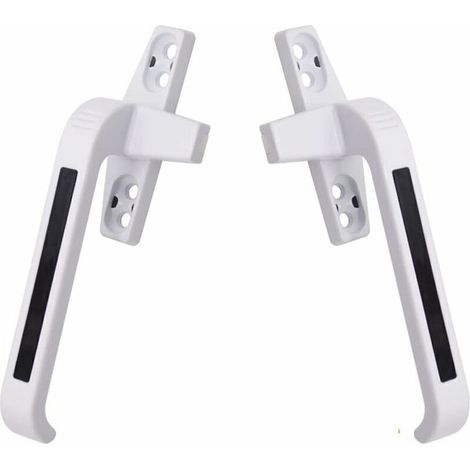 Poignée de Fenêtre Poignée Gauche et Droite Portes Battantes en Alliage D'aluminium Verrouillage des Fenêtres Poignée de Fenêtre Coulissante, - Blanc,de