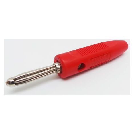 Fiche banane 4 mm RS PRO Rouge Mâle 16A 50V ( Prix pour 1 )