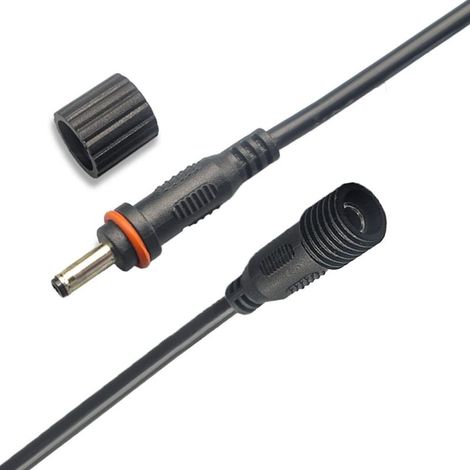 Cable Extension DC étanche 5m - Connecteur 3,5x1,35mm - Fil Silicone PVC IP67 - Pour Lampe Solaire Jardin (1/4)