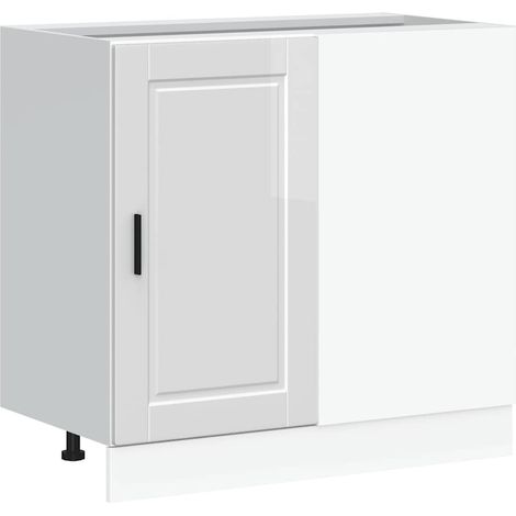 Maison Exclusive - Mobiletto da cucina "Porto" Bianco lucido in legno ingegnerizzato