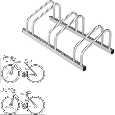 Casa Pura – Support à vélos Linus pour 3 vélos – Montage au sol ou mural – Acier revêtu par poudre – Résistant aux intempéries
