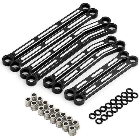 Biellette de direction renforcée en alliage d'aluminium noir pour chevaux de 1/18 à 4 m (1/5)