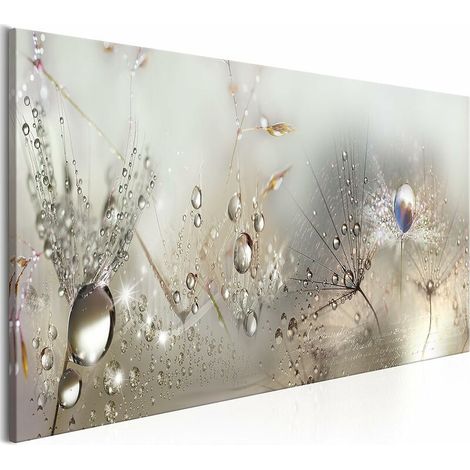 Décor à la maison Impression sur toile Peinture Art mural Perles de rosée à la maison Blowball ，Impression sur toile intissee 90x30 cm ， 1 Piece （sans cadre） Sunflower (1/2)