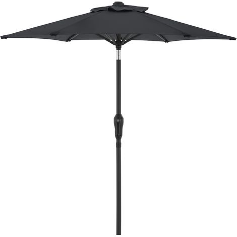 Doppler Mittelstockschirm "LIFE Lift" Ø180 cm, anthrazit, Bezug aus 100% Polyester, Gestell aus Stahl und Aluminium, Gewicht 4 kg (1/5)
