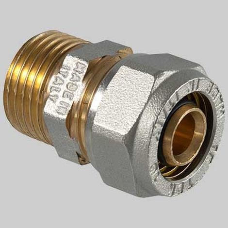 Raccordo a compressione diritto Maschio - 16 x 3/4