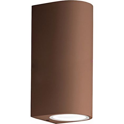 Applique esterno gea led vejo b ges905 gu10 led ip44 alluminio classico lampada parete cilindro biemissione