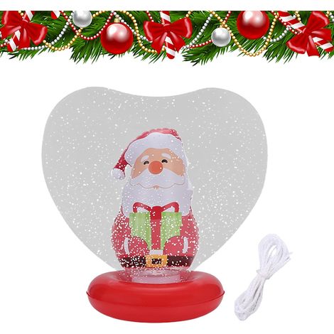 Décorations de Noël Gonflables Décoration Lumineuse en Forme de Cœur Sphère Décorative Gonflable avec Figurine à l'Intérieur Pour Jardin Pelouse Terrasse Extérieur (1/5)
