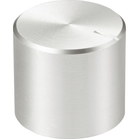 TRU COMPONENTS TC-11613860 Drehknopf mit Knopfmarkierung Silber (Ø x H) 15 mm x 13 mm Aluminium, Pl (1/4)