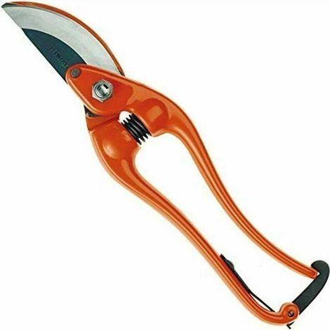 230 mm Gartenschere aus geschmiedetem Stahl – Klinge aus Pressstahl für präzises Schneiden – Ergonomische Griffe für komfortables Arbeiten – Farbe: Orange – P3-23-F (1/3)