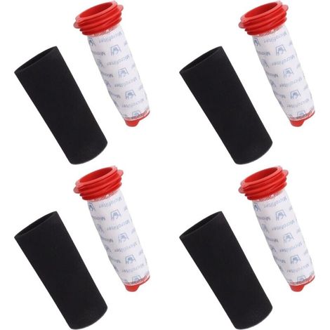 Filtri in schiuma e microfiltri sanitari in confezione da 4 per aspirapolvere senza fili Bosch BCH6ZOOO e Bosch BBH625W60 (1/4)