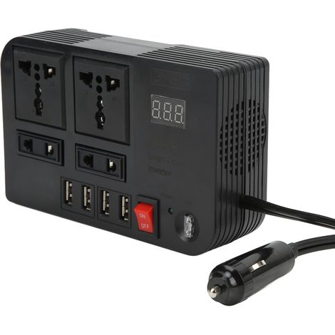 Convertisseur de tension 600W 12V vers 220‑240V Onde Sinusoïdale Modifiée Allume‑Cigare Universel pour Voiture (1/5)