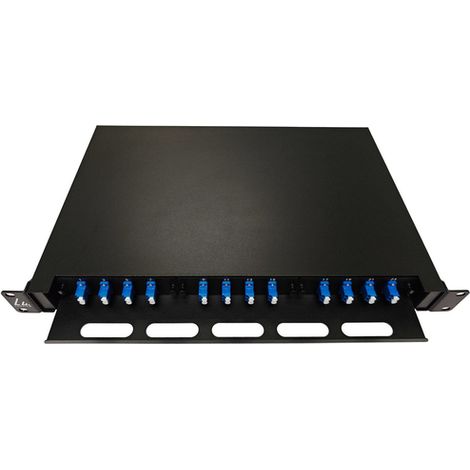 Patch Panel ODF in fibra ottica 1U LC 24 core SM OS2 (1/4)