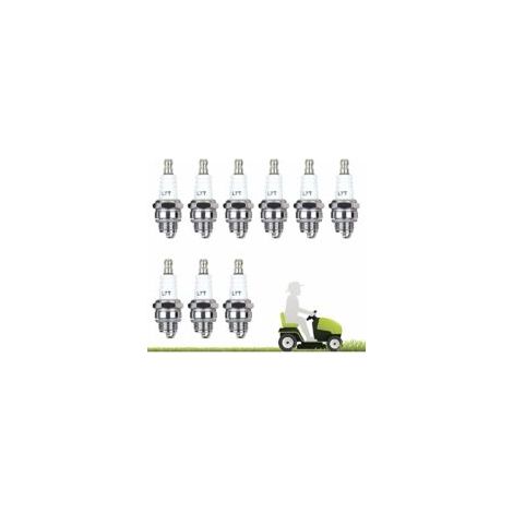 Lot de 10 Bougie D'allumage L7T Bougie Tronconneuse Débroussailleuse Tondeuse pour Moteur à Deux Temps Taille Haie Débroussailleuse (1/5)