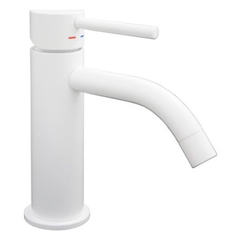 Miscelatore lavabo con scarico Clic-Clac 1”1/4G bianco opaco Paffoni serie Light LIG071KBO  Ottone - Bianco Opaco