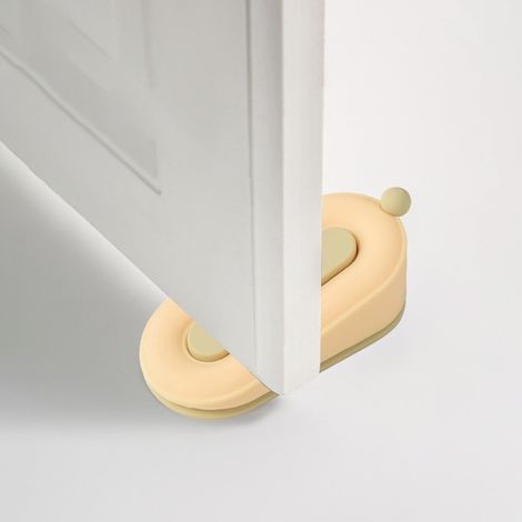 2 windfeste Türstopper, Sicherheitstürstopper für den Haushalt, stoß- und rutschfeste Türstopper – gelb (1/3)
