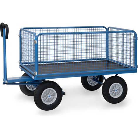 fetra Chariot à plateaux 6435P revêtement poudre RAL 5007