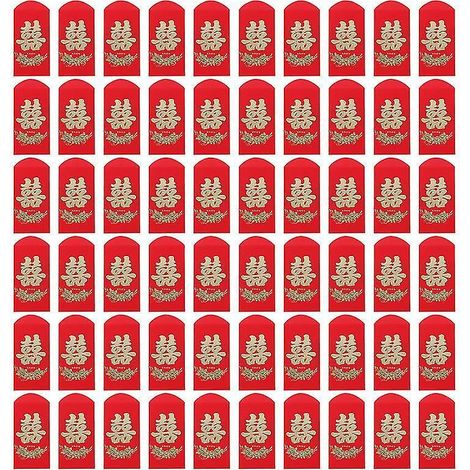 60 rote Taschen im chinesischen Stil (1/3)