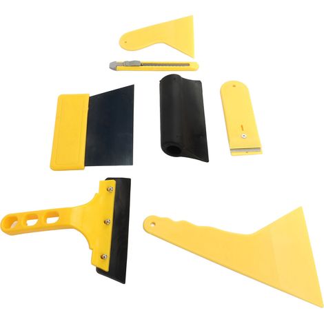 Outil d'installation de film protecteur pour vitres de voiture - Kits de film teinté pour vitres de voiture - Jaune (1/5)