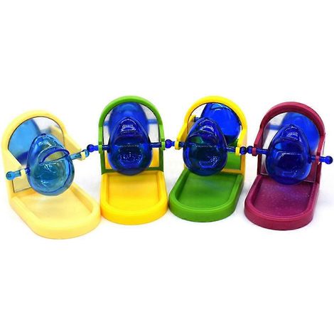 Distributeur de nourriture pour oiseaux de compagnie, balle à mâcher pour perroquets, jouet interactif amusant - Couleur aléatoire - (1/4)