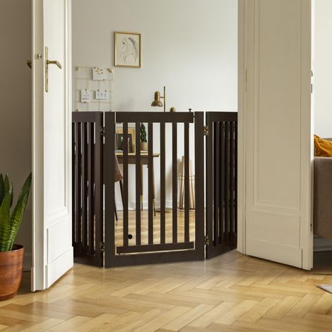 Puerta de seguridad marron con puerta de 70 cm