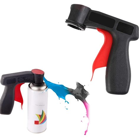 Pistola pulverizadora, pistolas pulverizadoras, mango de pistola pulverizadora, mango de lata de aerosol, pistola pulverizadora de pintura, mango de lata de aerosol de pintura, mango de lata de aeroso (1/5)