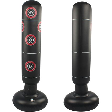 Sac de boxe gonflable, colonne de poteau de boxe autoportante, entraînement physique pour enfants et adultes (1/5)
