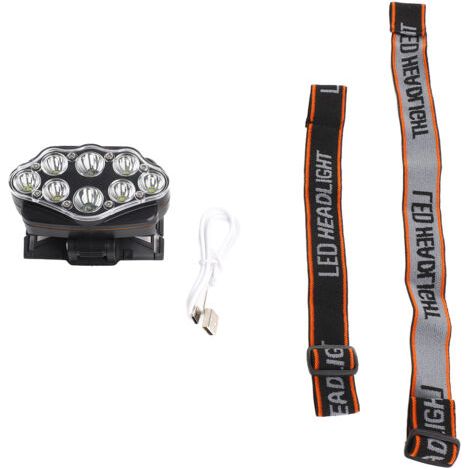 Pair Lampe Frontale LED Super Lumineuse 4 Modes d'Éclairage Ajustable pour Camping Randonnée-