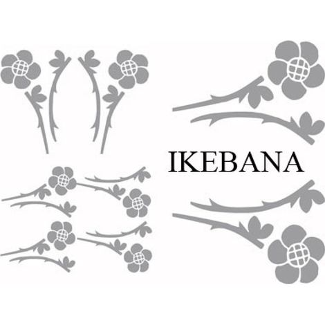 Set Adhesifs -ELEMENT IKEBANA- Gris - PROMO ADN - Car Deco