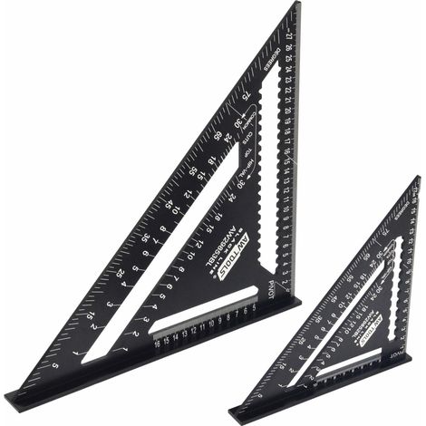 Quadratisch de Aluminium Awtools 7" Line Schwarz