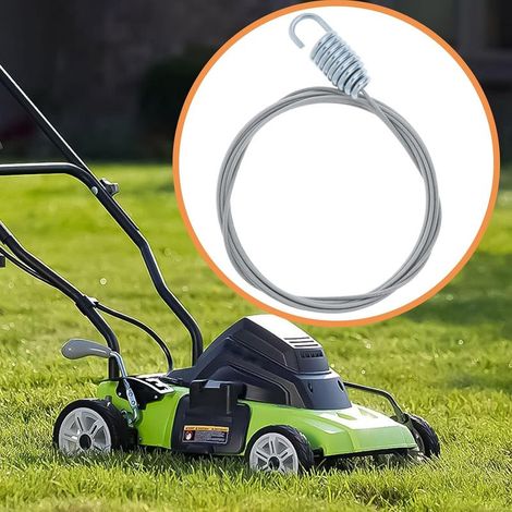 2 Stück Bowdenzug mit Feder für Rasenmäher-Antriebskabel für Motorbremse, Gashebel, Antriebsrad (1/5)