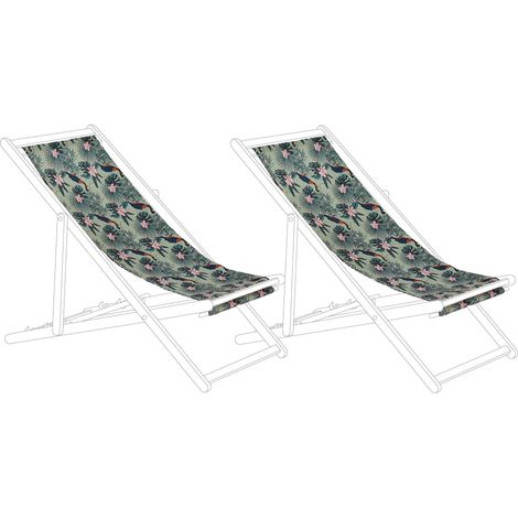 Set di 2 Teli Sostitutivi per sdraio pellicani multicolore Anzio / Avellino