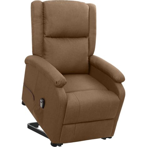 Fauteuil de massage inclinable Fauteuil relax Marron Tissu 46841 (1/5)